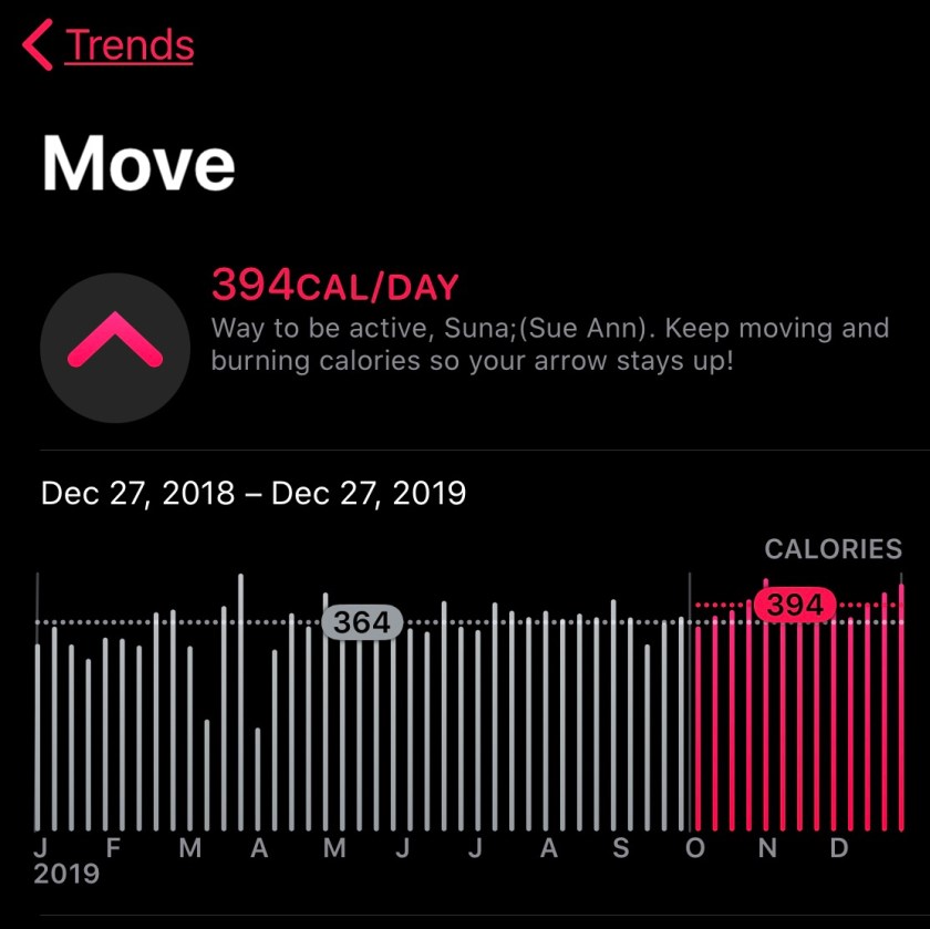 screenshot of exercise app