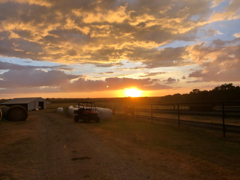 sunset in Texas