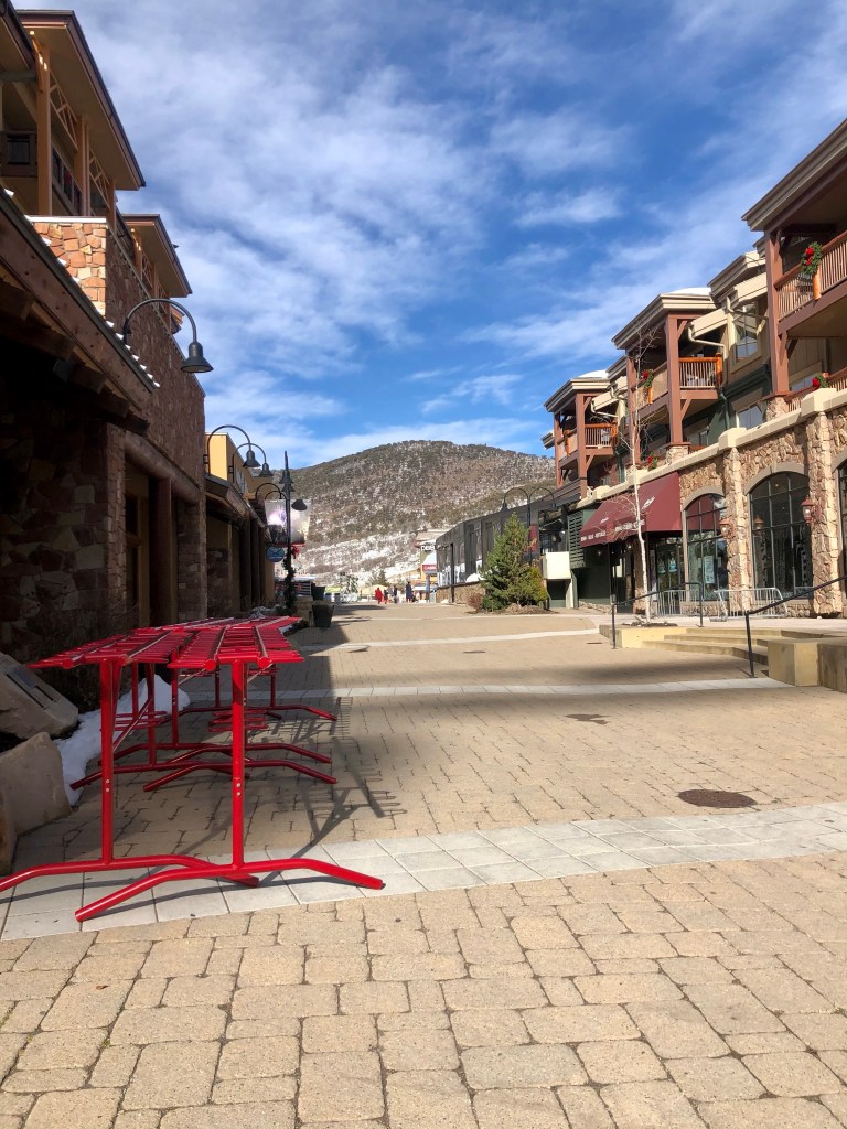 This is the main shopping area in Canyons Village