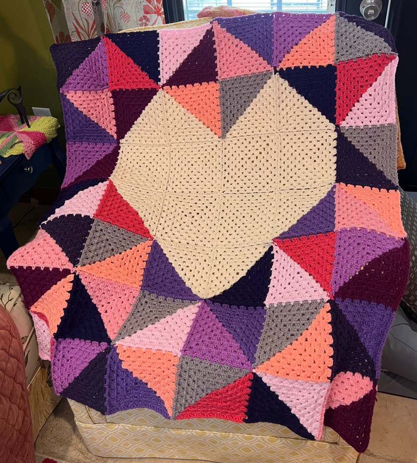 heart afghan